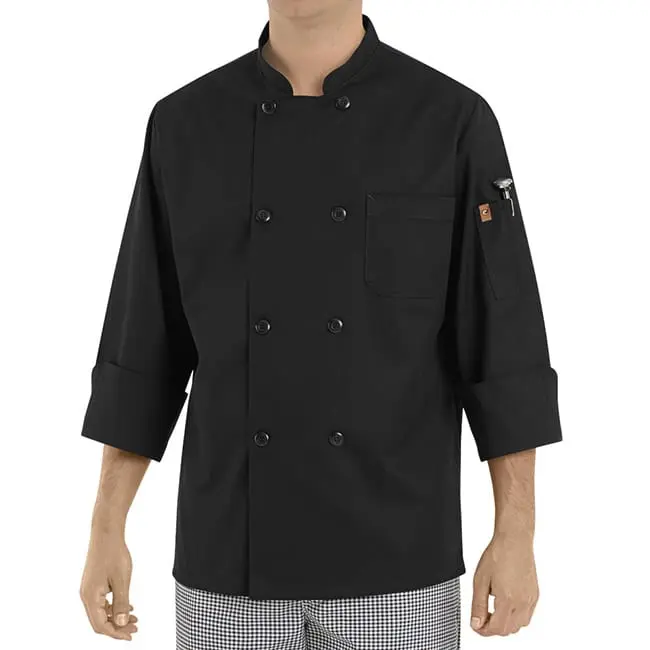 FILIPINA NEGRA P/CHEF CON BOTONES APERLADOS REDKAP KT76