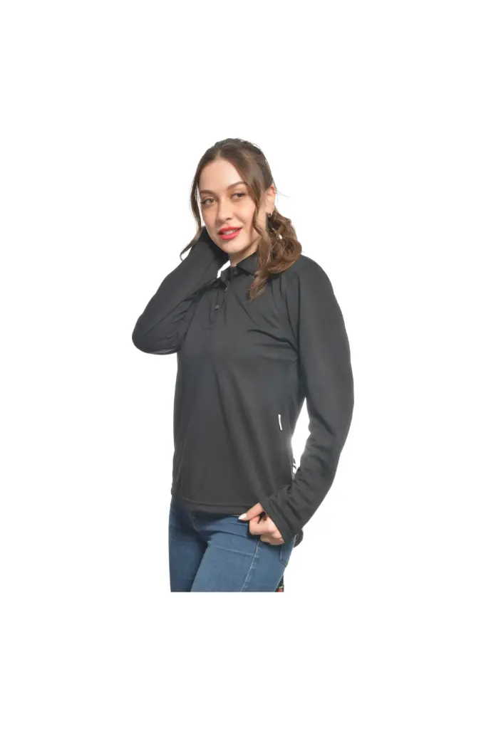 PLAYERA POLO MOD FIT BE FRESH MANGA LARGA DAMA